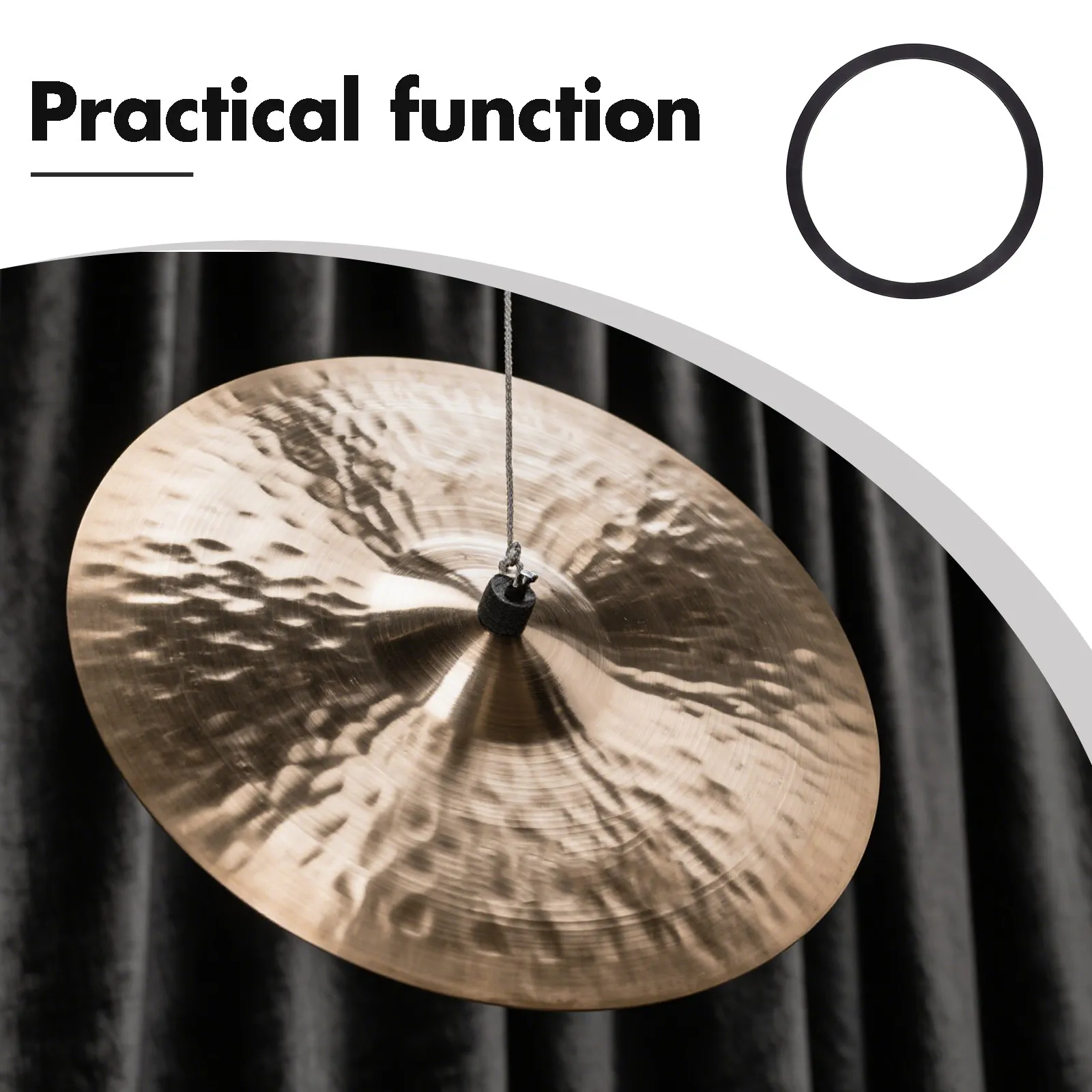 Silicone Drum Mute Rings 14 Inch Cymbal Dampening Pads Soft Elastic Sleeves Noise Absorption for Practice Recording Blue Drum