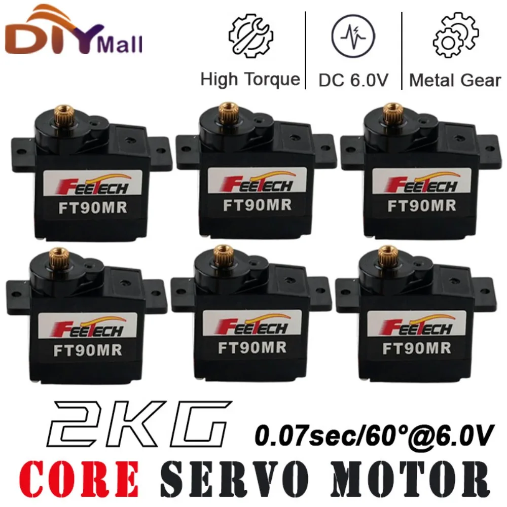 1/2/4 PCS Feetech FT90M Digital Metal Gear Micro Servo 2kg Torque High Performance Mini Motor for RC Cars Drones Robots