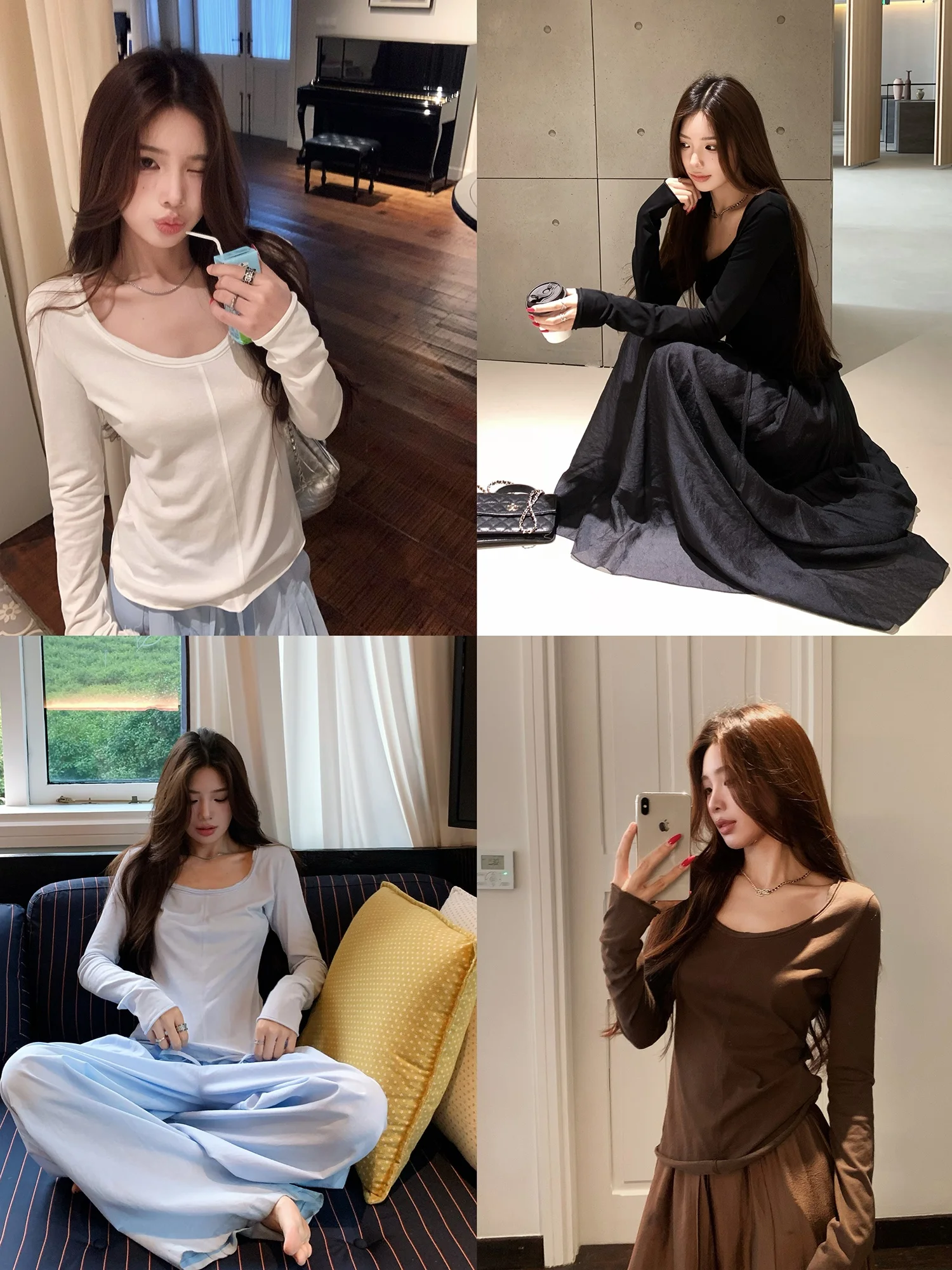 

Футболка с защитой от солнца, длинный рукав, облегающий крой, широкий U-образный вырез, с рваными краями, однотонная, повседневный стиль, хлопок/полиэстер, женский топ