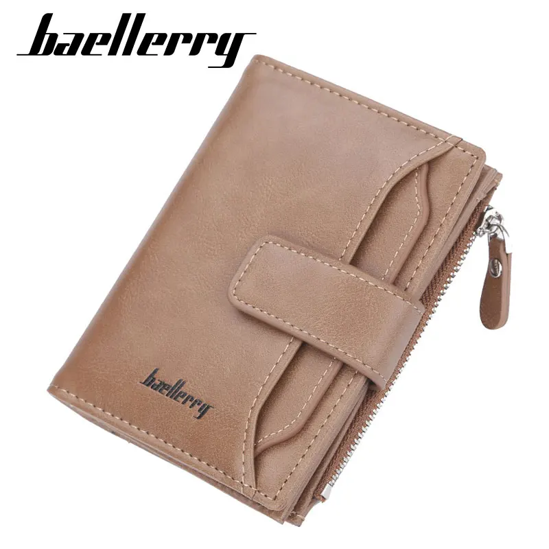 Baellerry New Short Men portafogli Brand Zipper Card Holder borse maschili portamonete di grande capacità portamonete da uomo fermasoldi