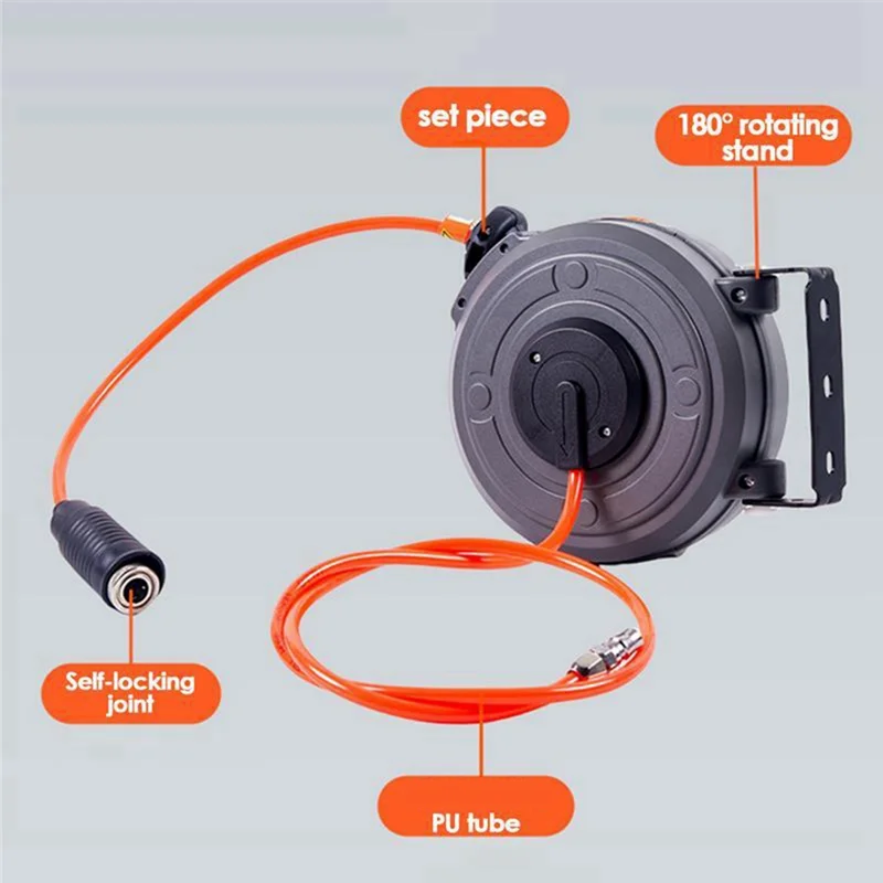 ABRW-Air Drum Avvolgitubo retrattile automatico per tubo flessibile per tubo flessibile per lavaggio auto Bellezza e riparazione auto