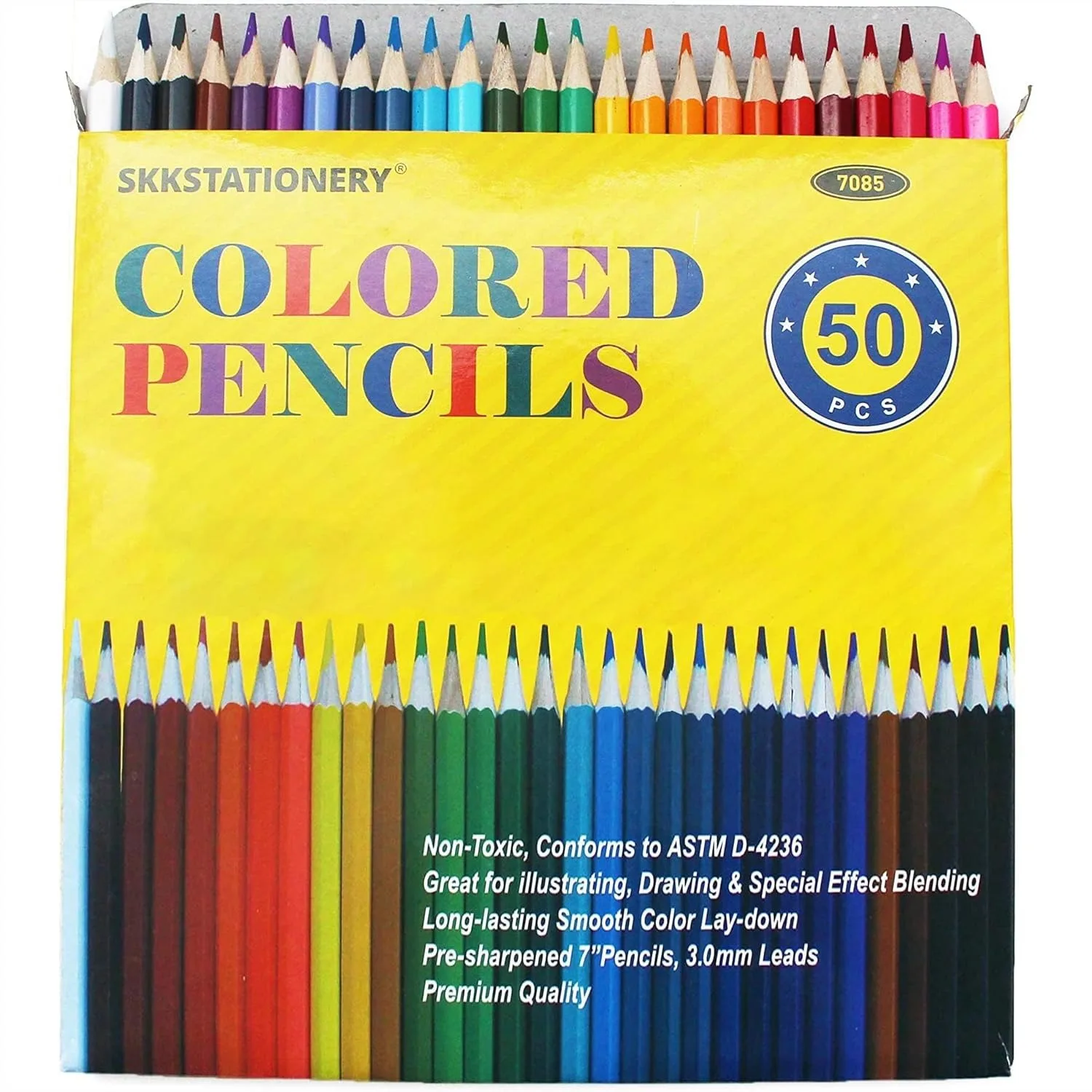 

50Pcs Colored Pencils Set, Vibrant Drawing Pencils For Sketch, Coloring Books And Christmas Gifts