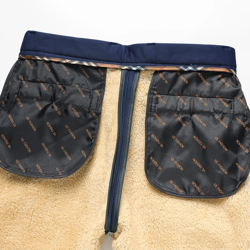Vielseitige, kältebeständige Herrenhose mit dickem Plüschfutter, Stretch-Gürtelkompatibilität, für verschiedene Anlässe geeignet, lange Hose. – Detail 30