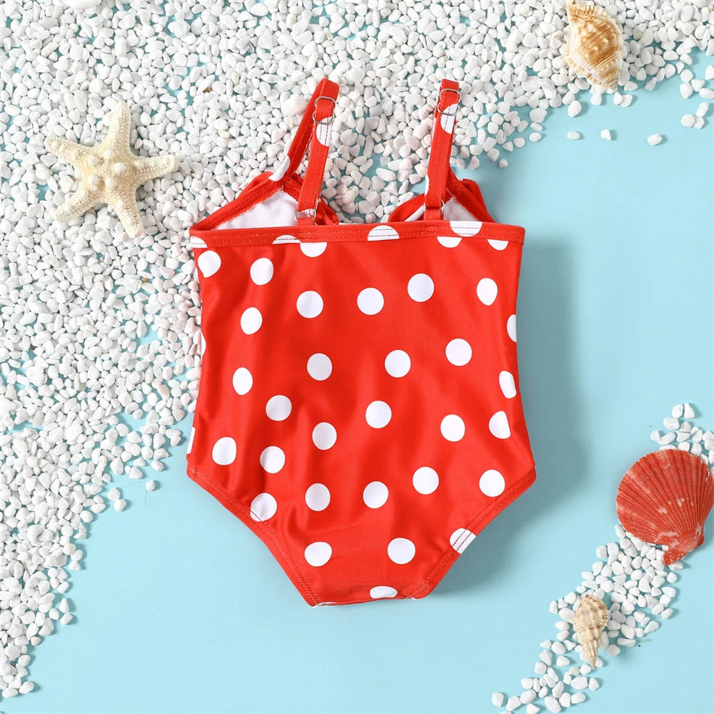 NEW 3-24M Toddler Baby Girls Swimwear Cute Summer Infant Baby Dots Swimsuit Newborn Baby One Piece Bathing Suit Beachwear