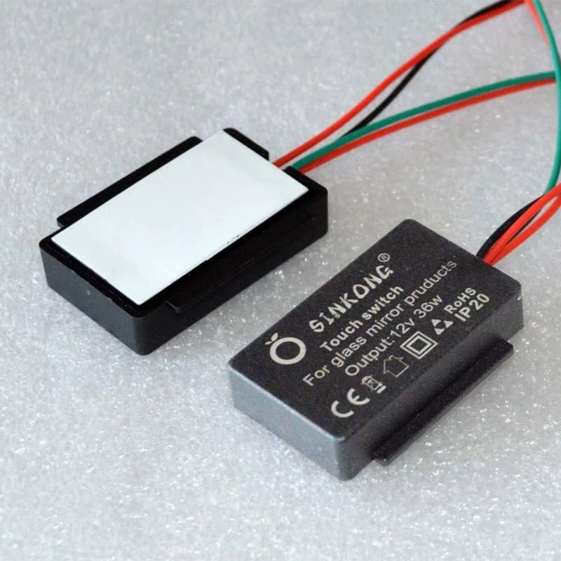 

5ASD Зеркальная лампа для переключателя с сенсорным светом для сенсорного датчика Стеклянная емкость Стекло модуля емкости,