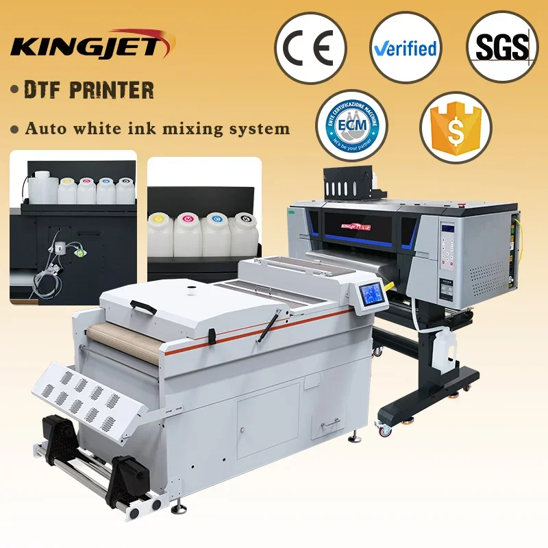 KINGJET High Speed 2 I3200 Print head Advanced 60cm DTF Printer for Wholesale