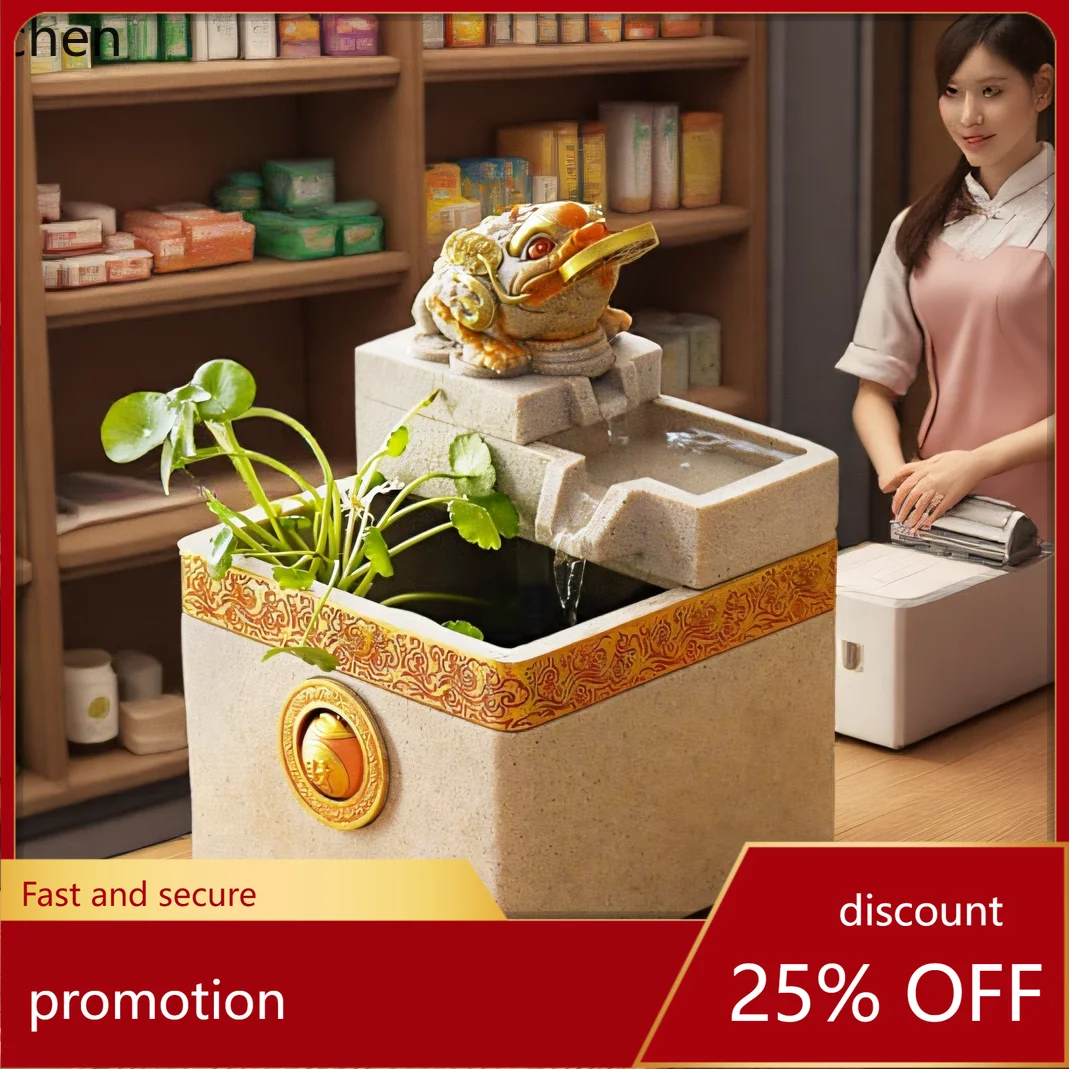 

YXY Ornament Small Fountain Landscape TV Cabinet Opening Gift Decoration Feng Shui Fish Tank