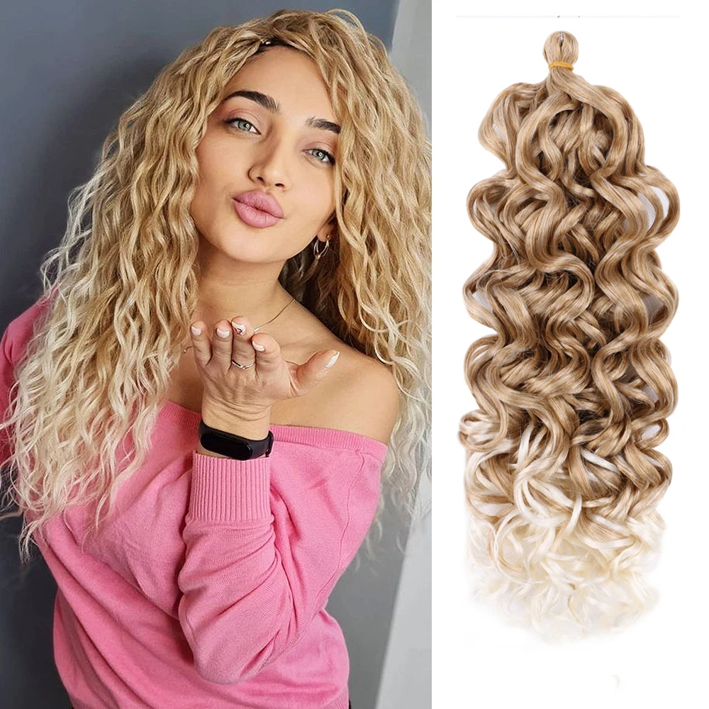 

Dansama Ocean Water Wave Curly Twist Crochet Hair Wavy Bohemian Braiding Hair Deep Wave Beach Curl Crochet Synthetic Braids