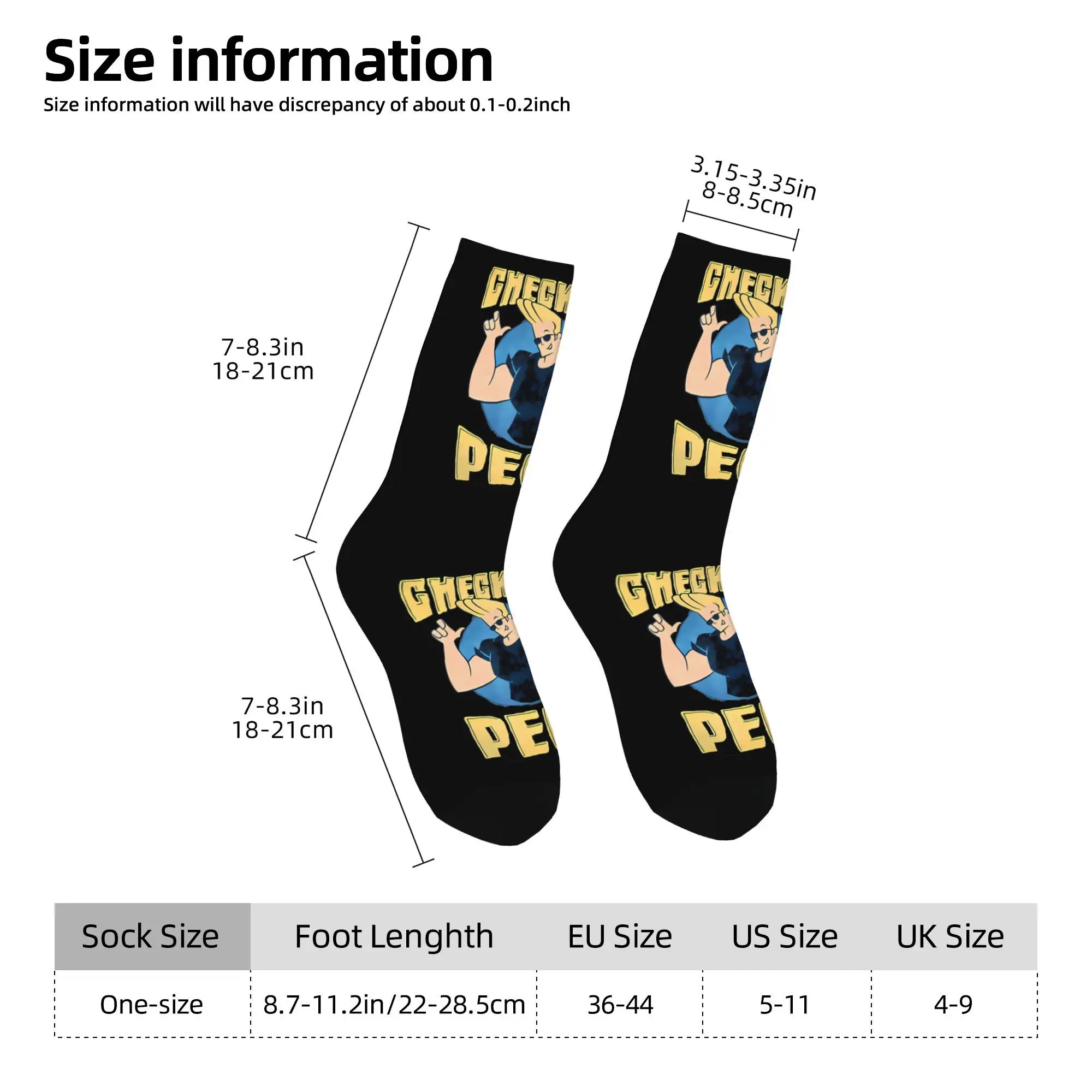 Calcetín loco divertido para hombres, dibujos animados, hombre musculoso, Vintage johnny bravo, patrón transpirable, calcetín impreso, regalo sin costuras