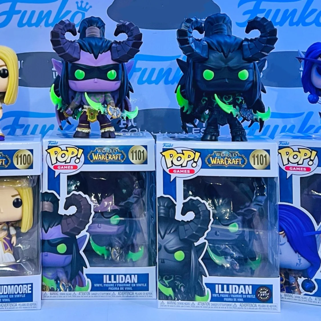 

World of Warcraft Illidan #1101(Glow Chase)Figure Funko Pop Official Genuine Limited Edition Statue World Warcraft Fans Toy Gift