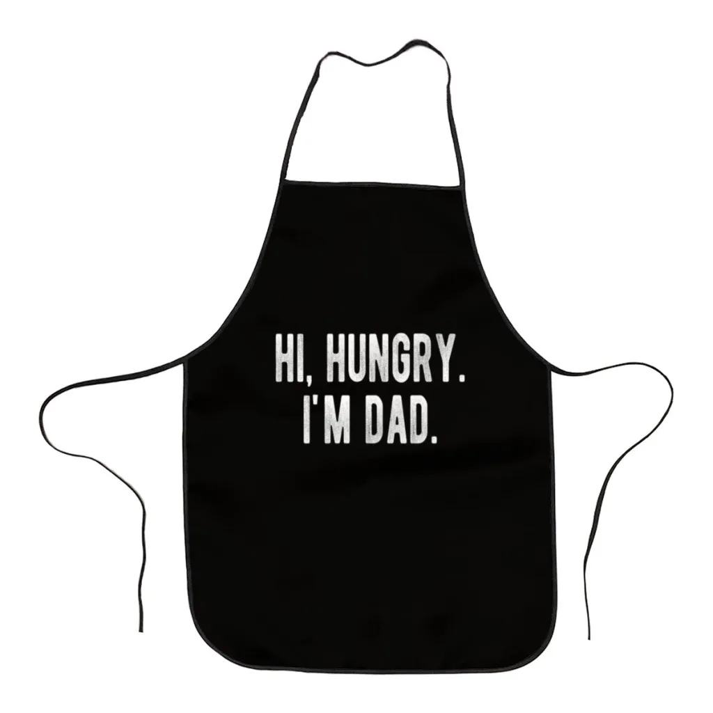 

Hi, Hungry. I'm Dad. Funny Father's Day Dad Joke Kitchen Aprons for Women Household Cleaning Apron Chefs Cooking Baking Apron