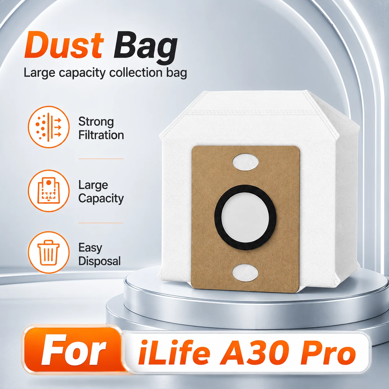 Compatible For ILife A30 Pro Replacement Parts Kit Main Brush Side Brush HEPA Filter Mop Dust Bag 5000pa Odkurzacz Akcesoria image 4