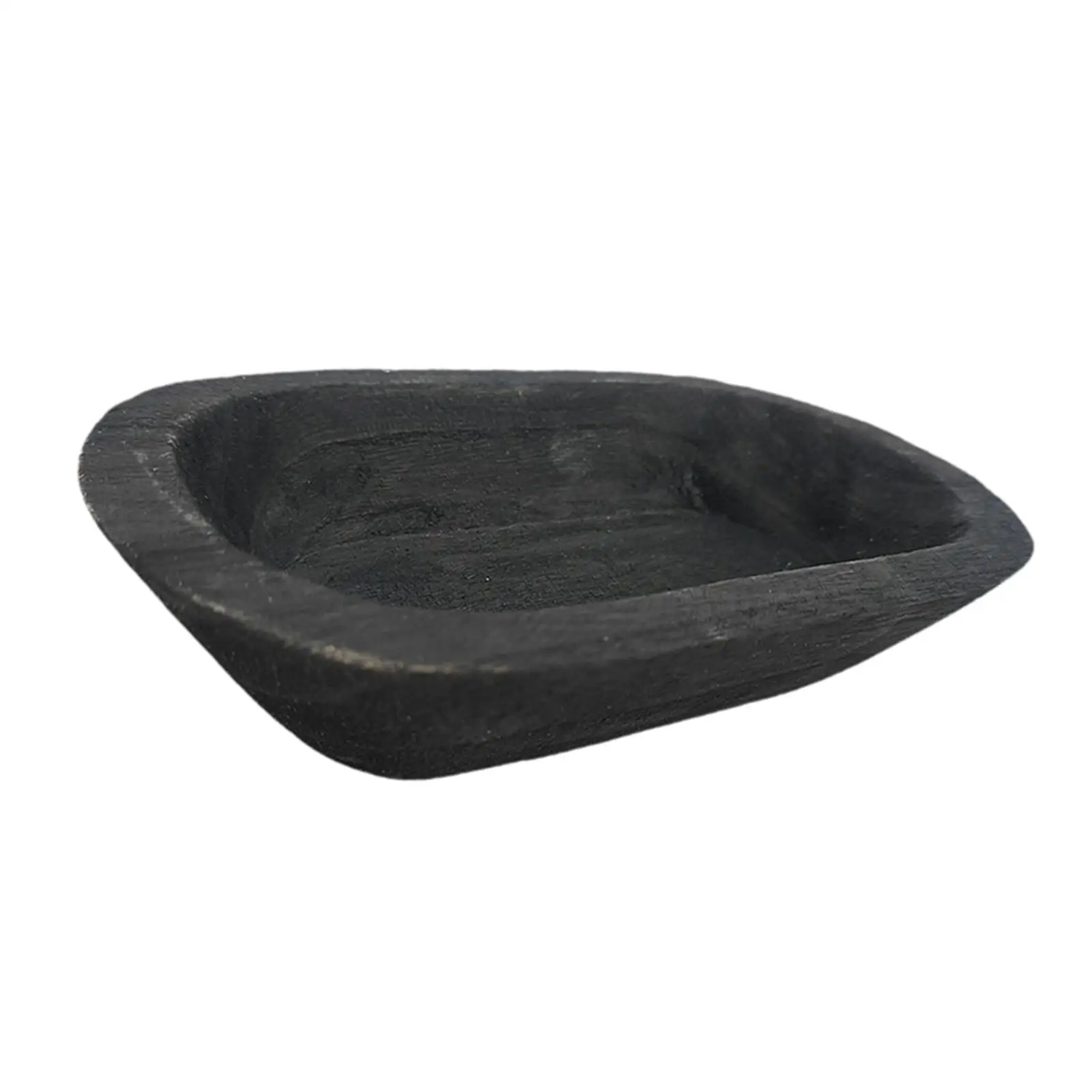 Wooden Dough Bowl for Candle Making, Multipurpose Lightweight Rustic Empty Wood Serving Tray, Decorative Bowl