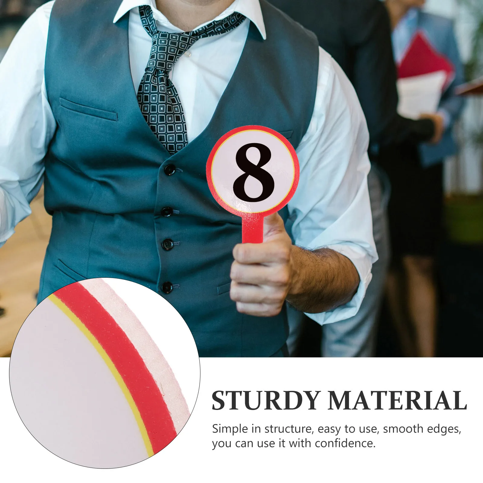 

2Pcs Smooth Edge Handheld Whiteboards Multipurpose Scoreboard for Voting and Scoring Erasable Writing Paddles Compact Dry Erase