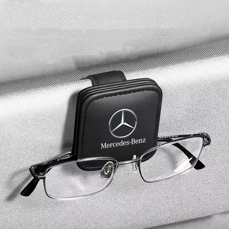 Car Sunglasses Holder Eyeglasses Hanger Sun Visor Glasses Clip For Mercedes Benz S320 W164 W204 W168 C180 E320 A200 CLA CLK CLS