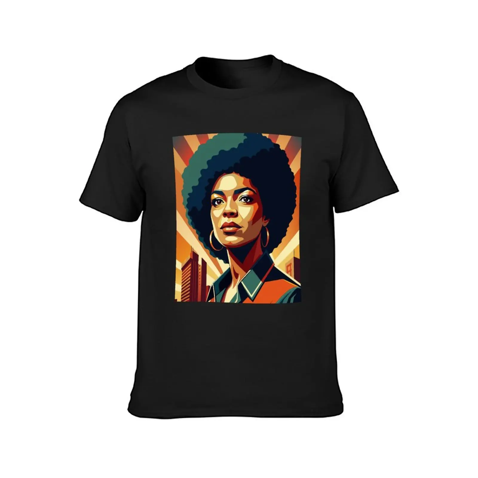 Angela Davis - Power & Equality T-Shirt quick-drying korean fashion cute clothes for a boy mens graphic t-shirts hip hop