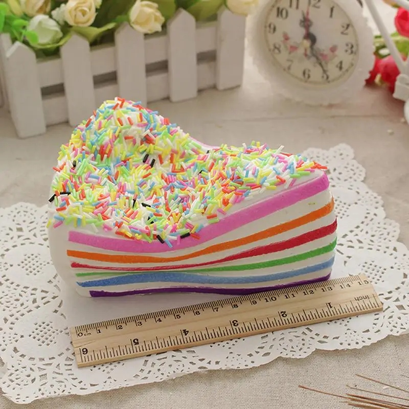 

Rainbow Cake Squeeze Toys Slow-rebound Sensory Fidget Toys Stress & Anxiety Relief For Adults And Kids Birthday Gift