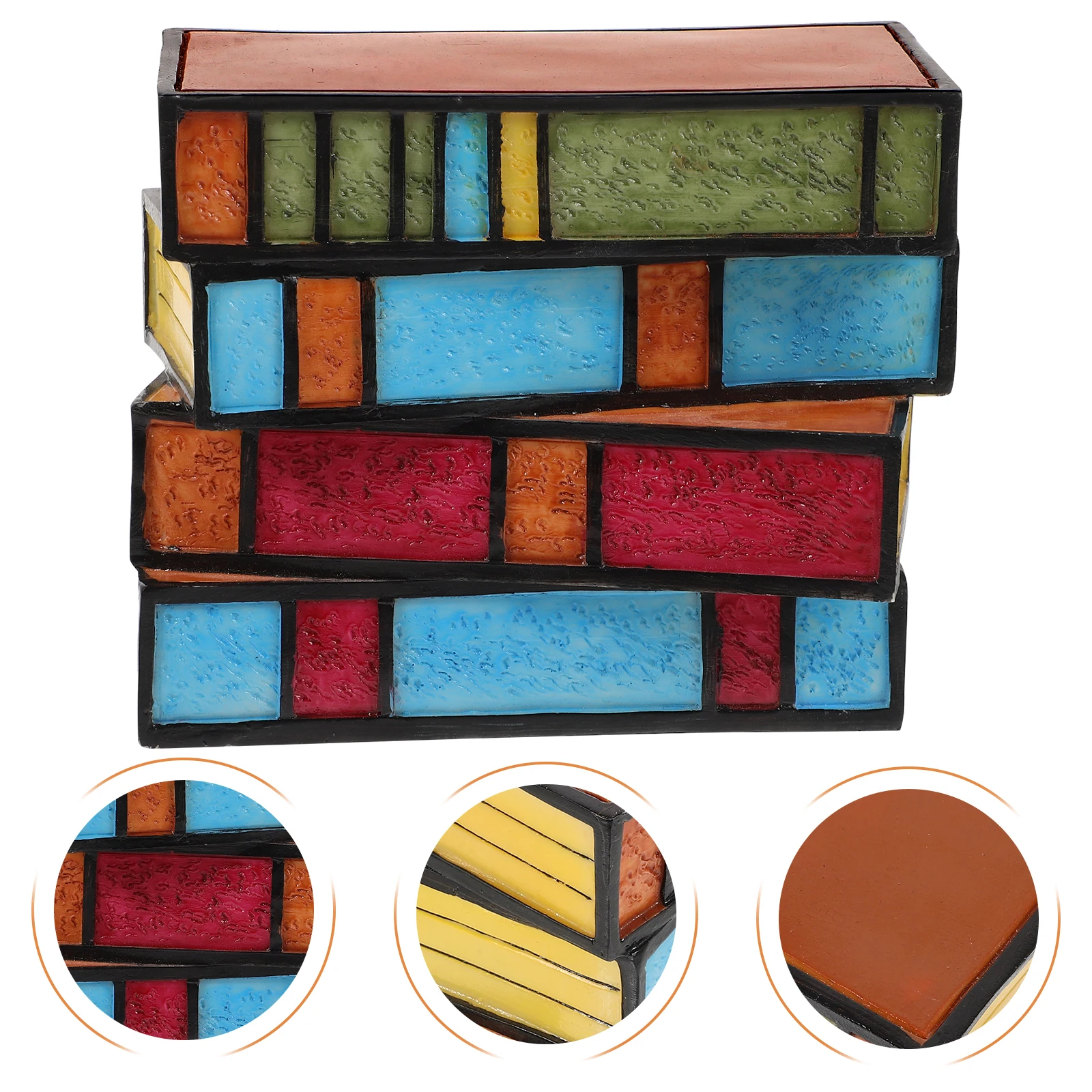 

Stained Stacked Book Nightstand Desk For Bedroom Stacked Books Light Reading Lamp Night Light Bedside Lamp Desktop