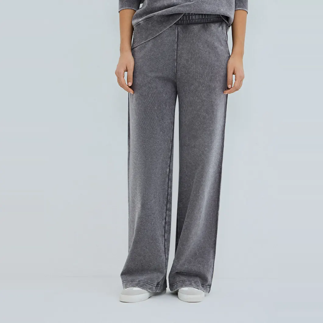 Lose Gerade Bein Bodenlangen Breite Bein Hosen frauen Casual Sport Hosen Outdoor Tragen Reine Baumwolle Fce Dstring