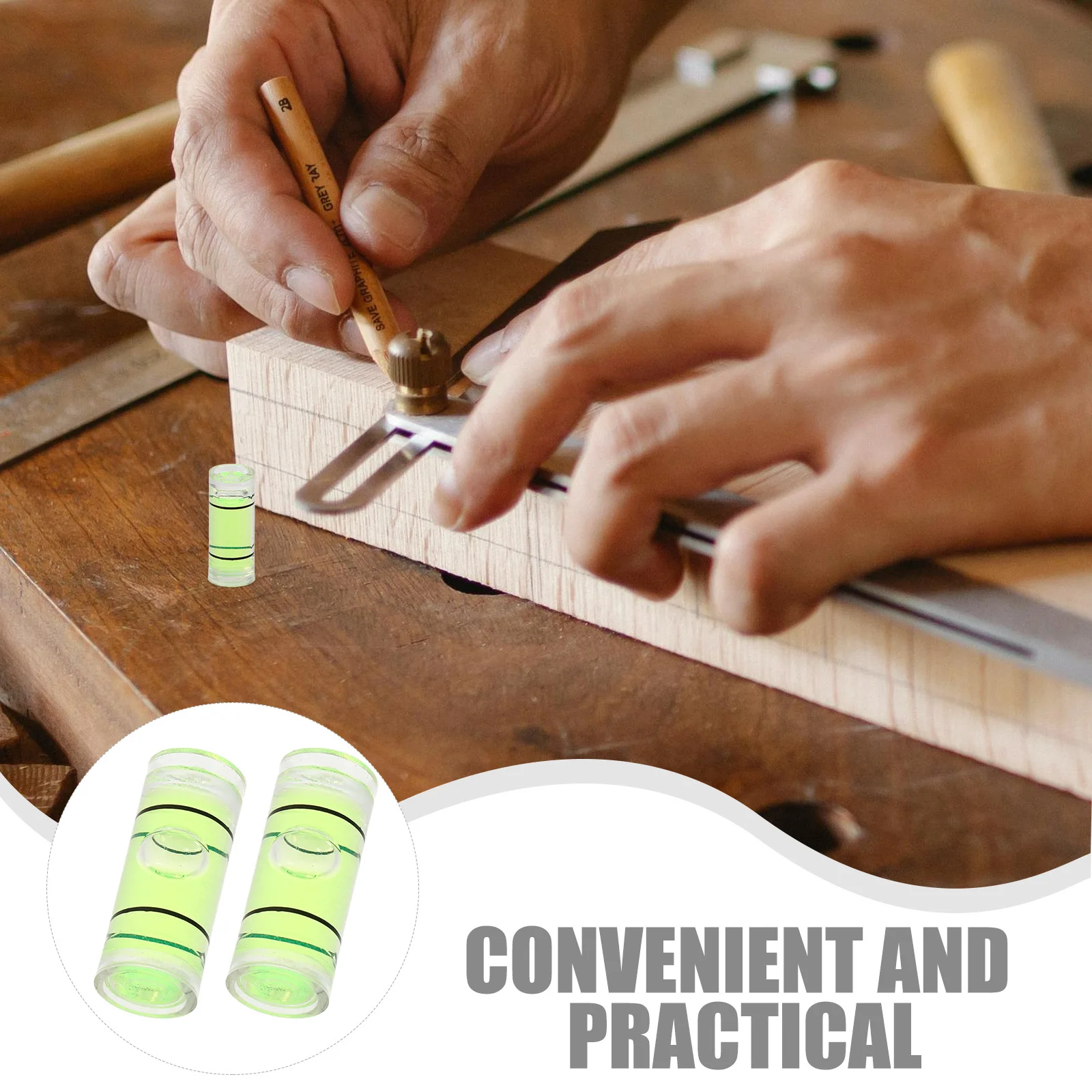 10 قطعة أداة مستوى صغير مستوى الكحول المدمجة لصورة النجارة معلقة لتقوم بها بنفسك مشاريع قياس الفقاعات المحمولة