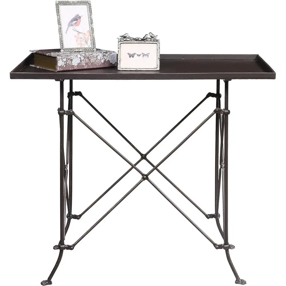 27 Rectangle Metal Accent Table, Bronze