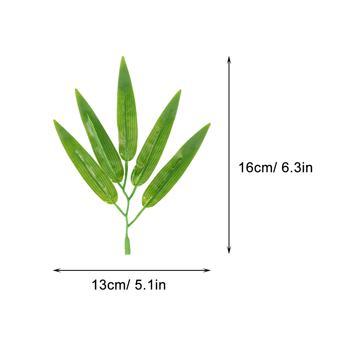 50 buah karangan bunga meja simulasi daun bambu, hiasan meja rumah tangga cabang hijau kantor