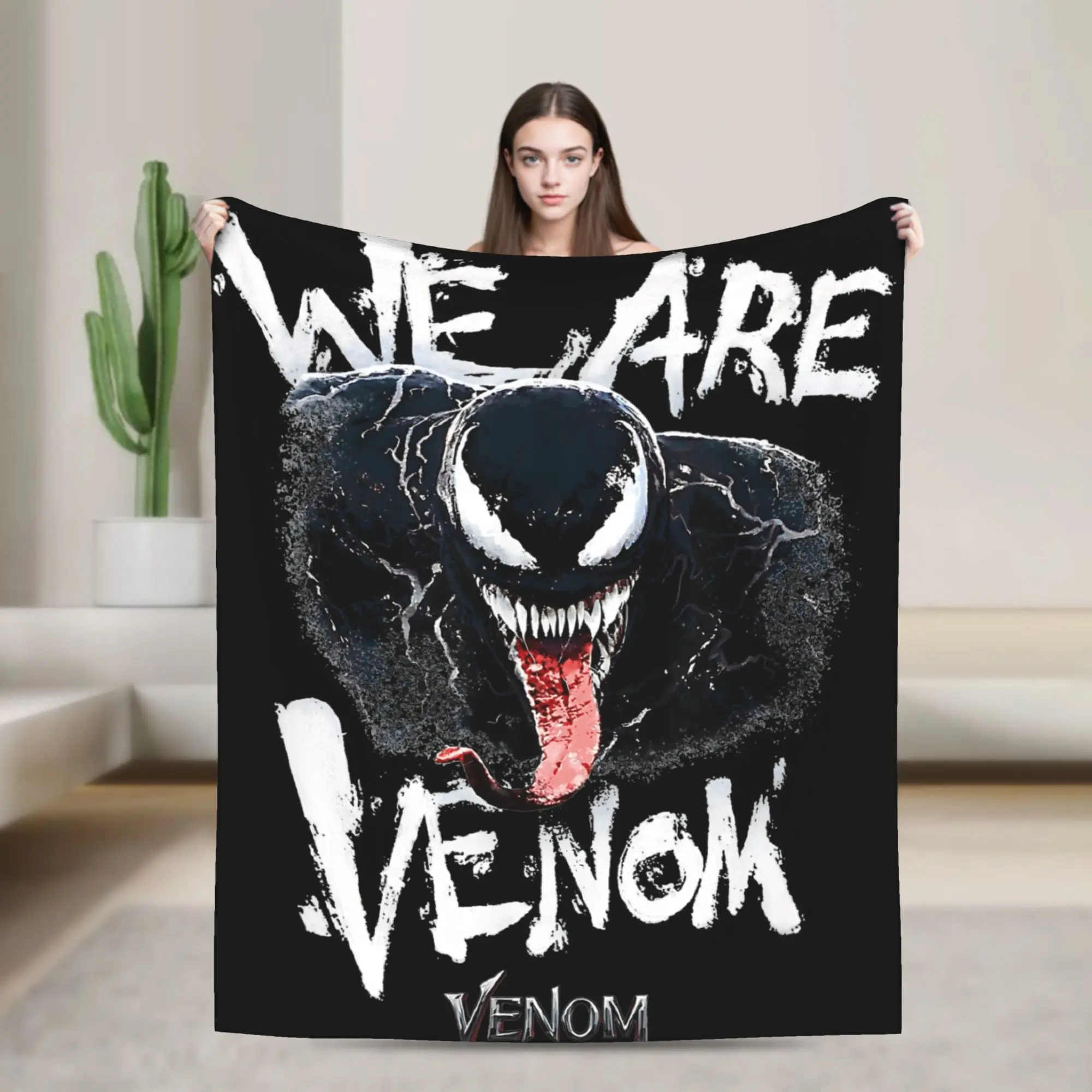 

Savage Venom Blanket Coral Fleece Plush Textile Decor Multifunction Ultra-Soft Throw Blankets for Bed Travel Bedding Throws
