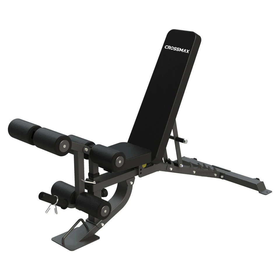 Crossmax Home Gym Multi Functional Fitness Workout Benches Adjustable Weight Bench With Leg Extension Curl