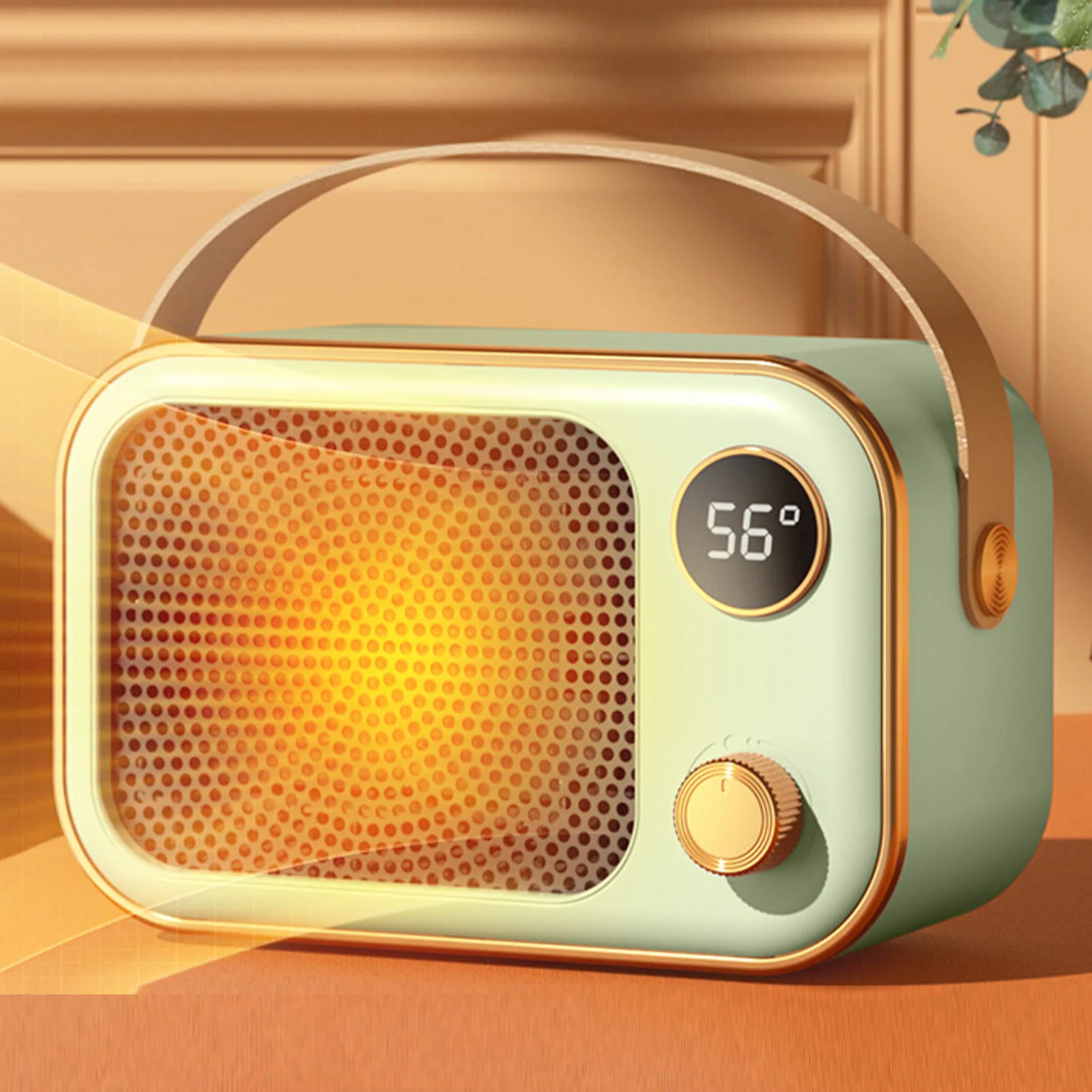 Electric Space Heater High Power PTC Ceramics Mini Portable Heater Fan for Home and Office