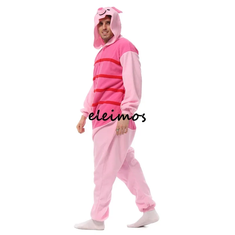 Halloween Onesie Pink Pig Kigurumi Pajamas Adult One-Piece Animal Pijama Cartoon Jumpsuit Sleepwear Anime Cosplay Costume XXL