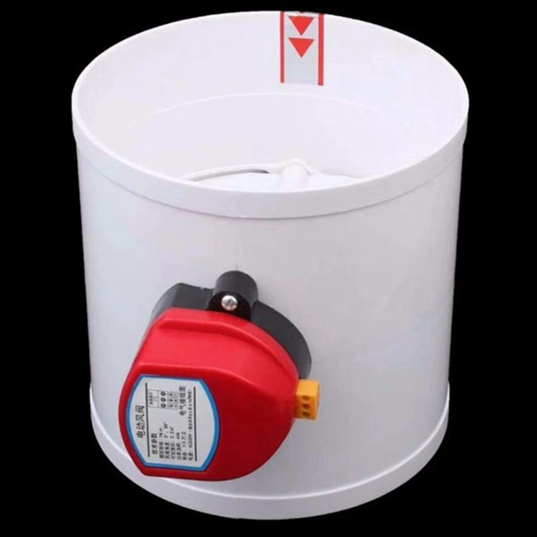 Válvula de amortiguador de aire de 160mm, válvula de retención motorizada eléctrica para ventilación de 6 pulgadas, solenoide con actuador de 220V