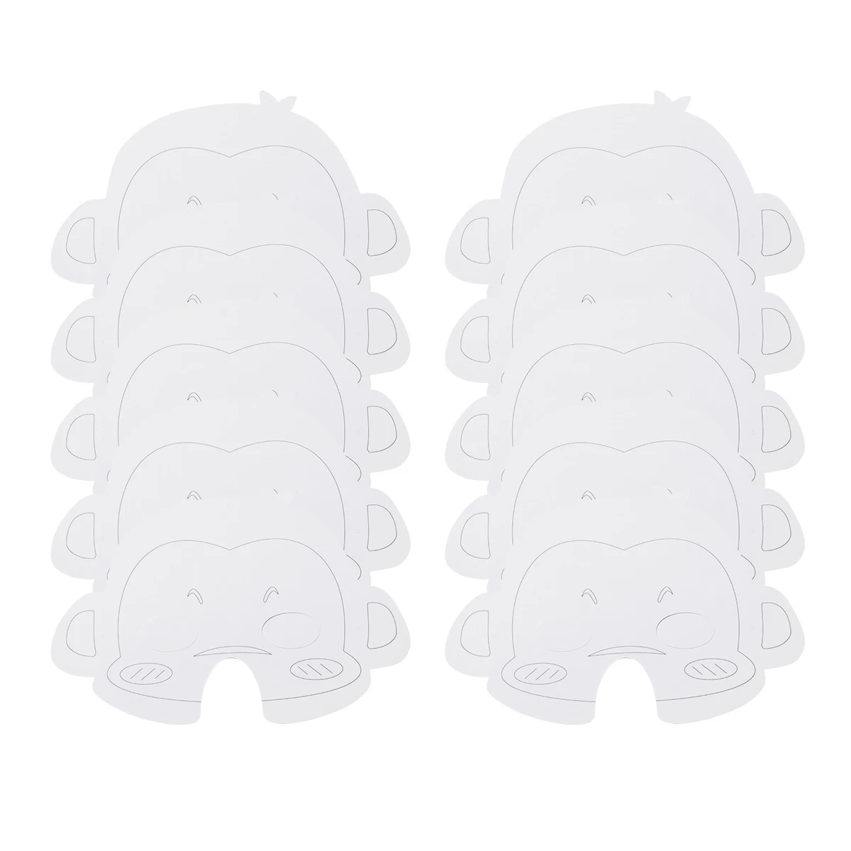 Ensemble de masques animaux en papier pour bricolage, 15 pièces, masque artisanal fait à la main pour enfants, outil d'enseignement de remplissage de fête d'art créatif, développement sensoriel