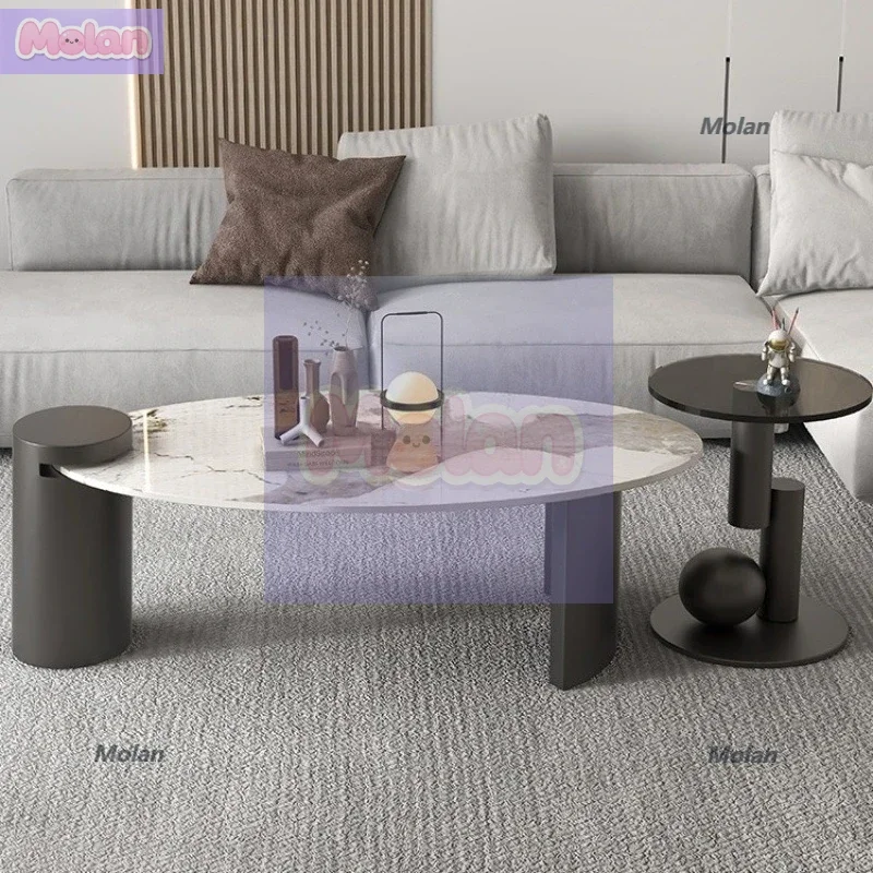 

Minimalist modern Italian light luxury rock slab coffee table light luxury modern small apartment living room household coffee