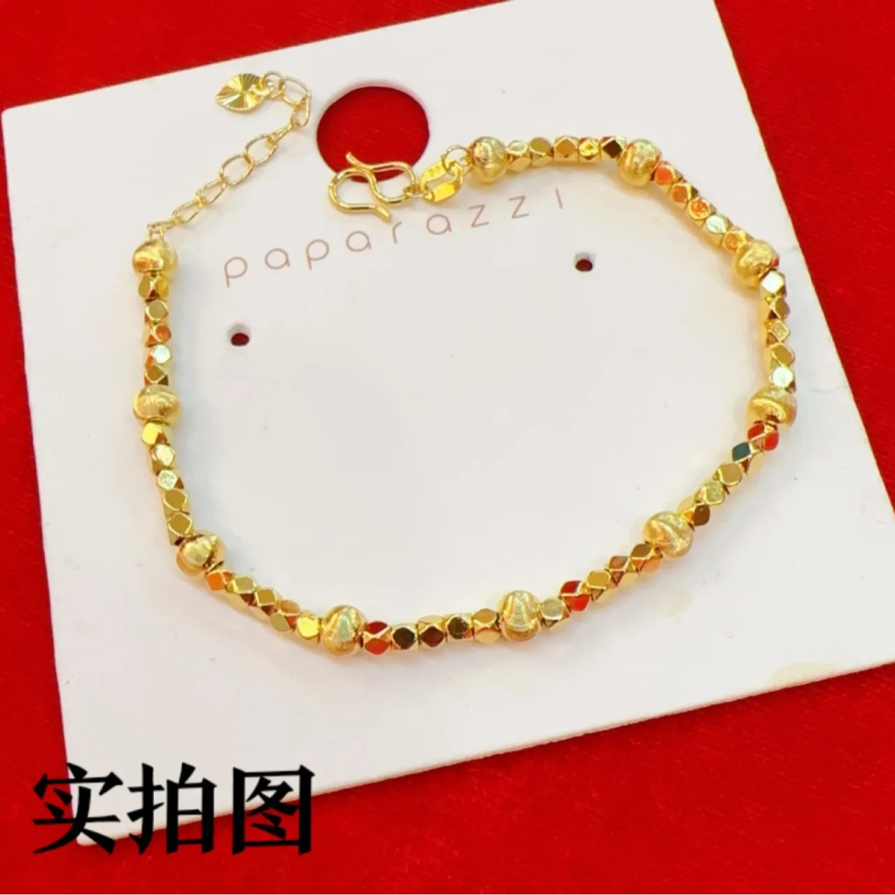 

AU999 24K Gold Women's Cat's - Eye Chain | 3D cat's - eye beads with sparkling gold, diamond - set, magnificent & auspicious