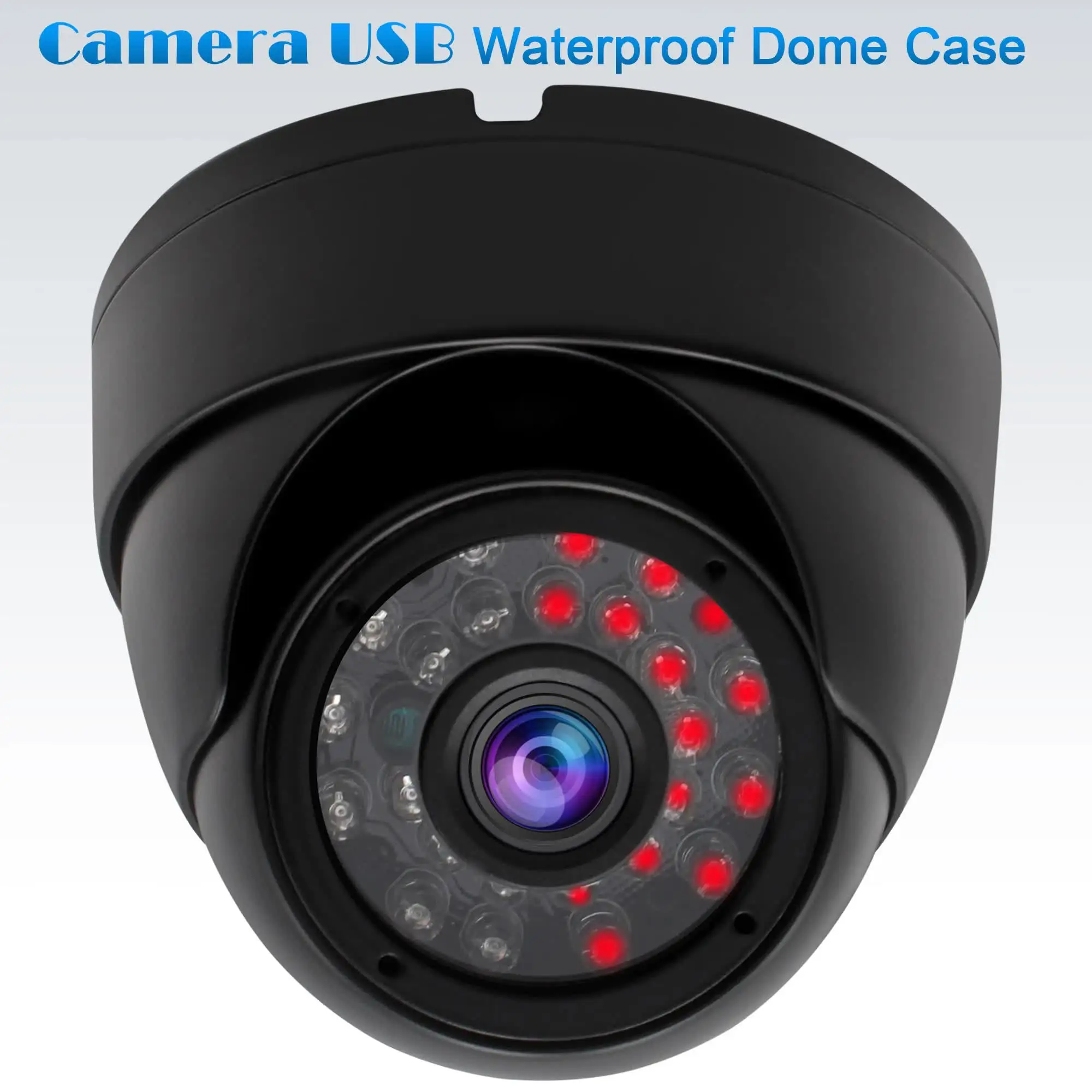 SVPRO-cámara impermeable con visión nocturna para exteriores, dispositivo CCTV de 1080p para Linux, Windows, con UVC, OV2710 CMOS, 24 piezas, IR, LED