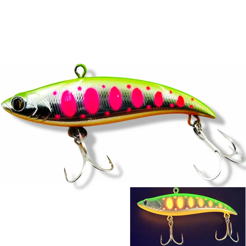 Rattlin Vika 75S Ice Fishing Vib Lures 75mm/16g 90mm/28.5g Winter Vibration Bass Pike Bait 90mm 18g Rattlin Smith Bay Blue Lure