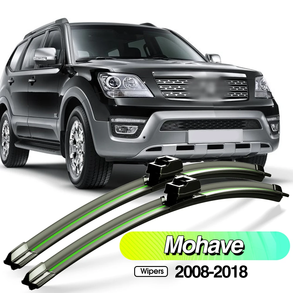 For Kia Mohave 2008-2018 2pcs Front Windshield Wiper Blades Windscreen Window Accessories 2009 2012 2013 2014 2015 2016 2017