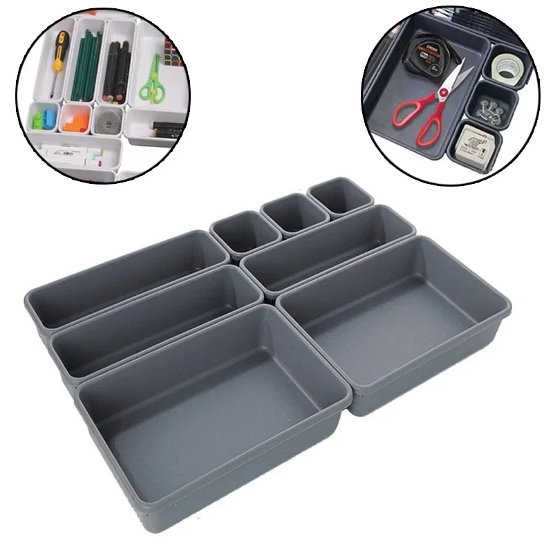 32Pcs Tool Boxes Organizer Tray Divider Set Plastic Drawer Storage Box Multi-purpose Toolbox For Rolling Tool Hardware Parts