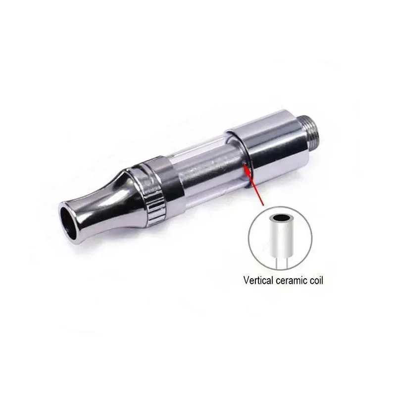 50pcs 리버티 V9 카트리지 카트 0.5ml 세라믹 코일 풀 메탈 탱크 탑 공기 흐름 분무기 510 스레드 예열 배터리 Vapes