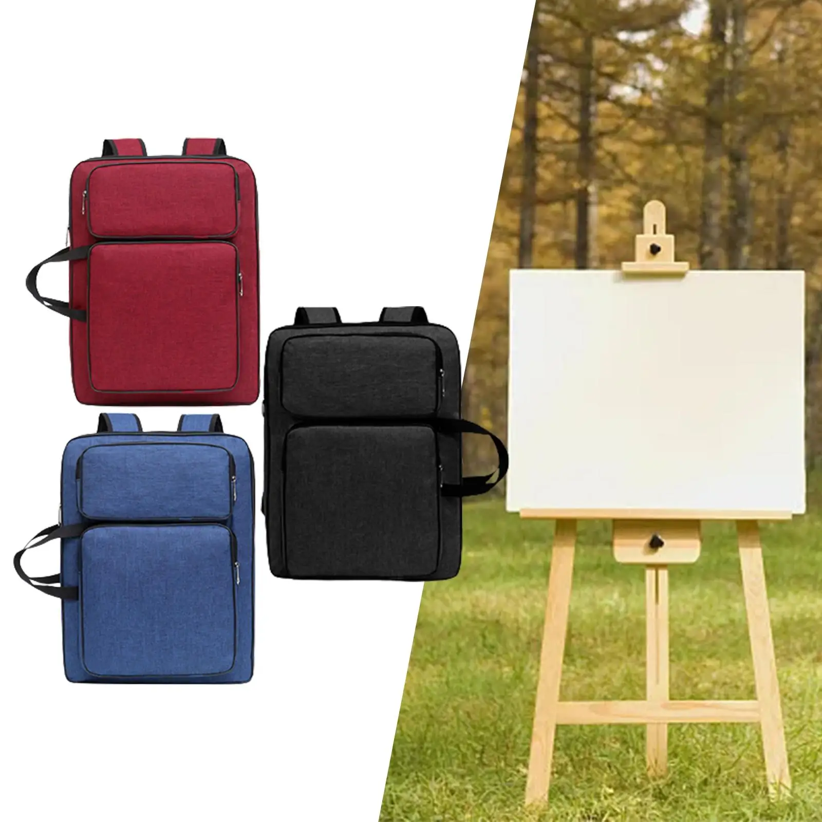 Draw Board Storage Tote Art Portfolio Case for Stationery Palette Brush