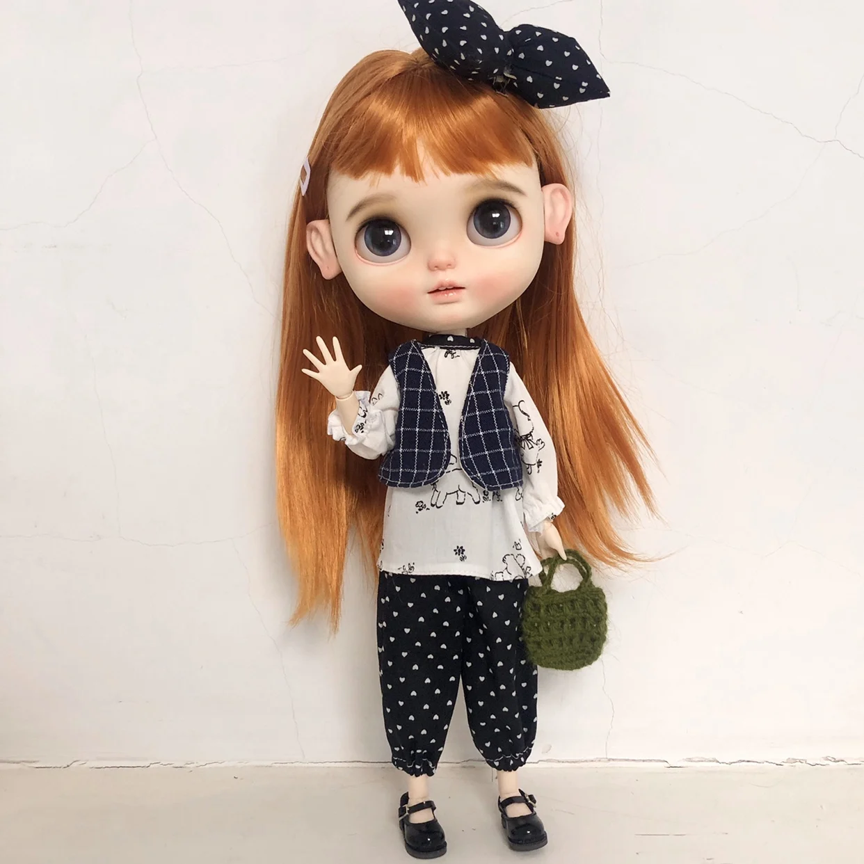 

BJD Blythe Clothes Dress Lantern pants vest suit 1/6 30cm Dolls (Fit for Pullip,Ob24, Licca)