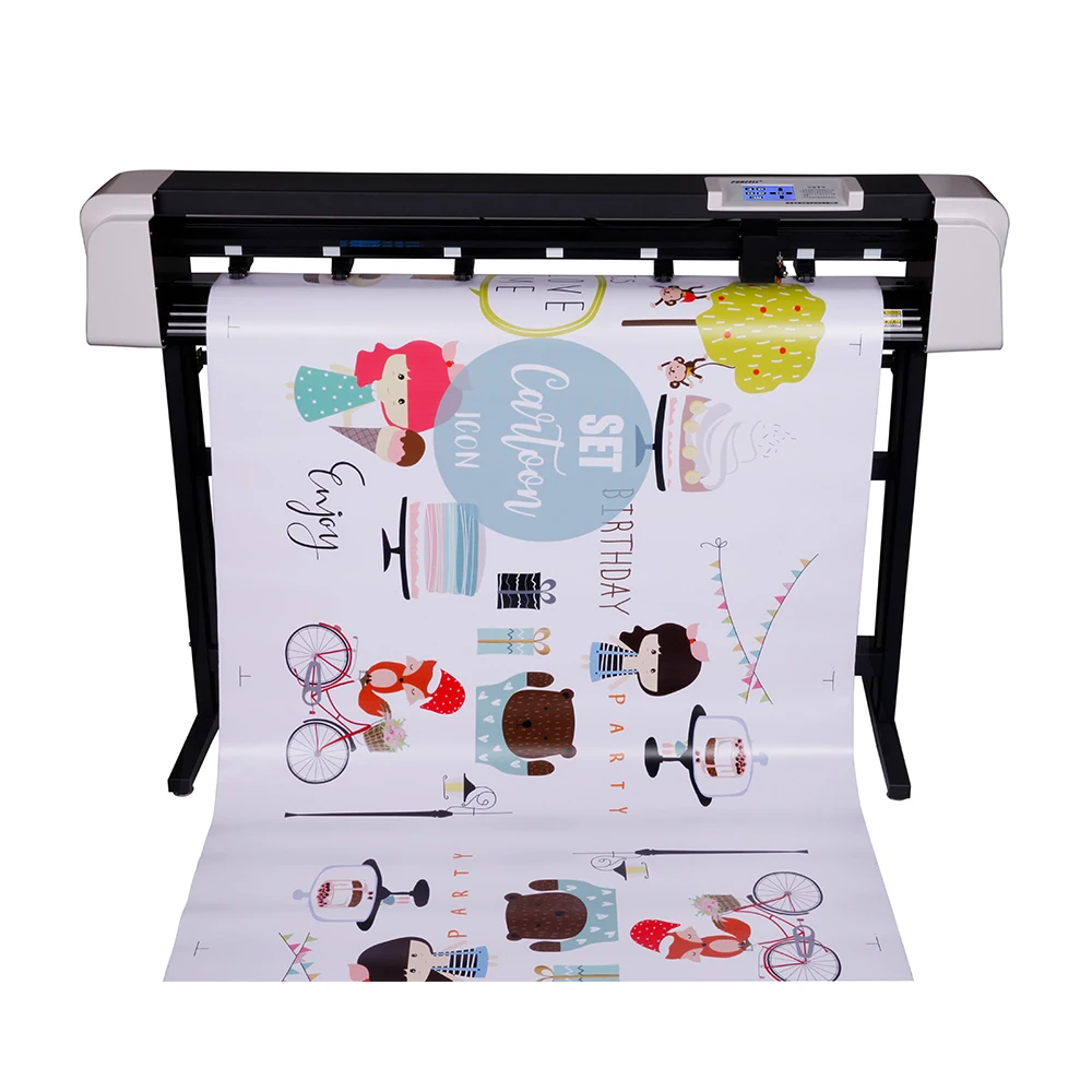 Purcell SD1350 53'' Vinyl Cutter Plotter Dual Head Smart Auto Contour Creasing Vinyl Cutting Machine Support Kiss Cut Full Cut