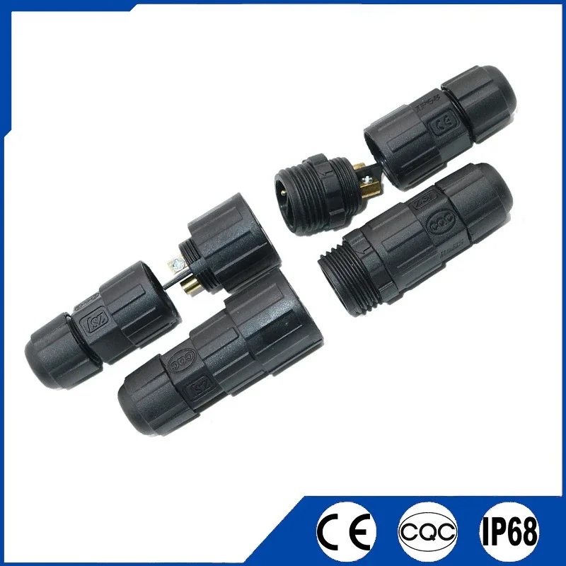 Waterproof M16 Cable Connector IP68 2 3 4 5 6 7 8 9 10 Pin Electrical Wire Plug Screw/Soldering Male Female Power Connectors