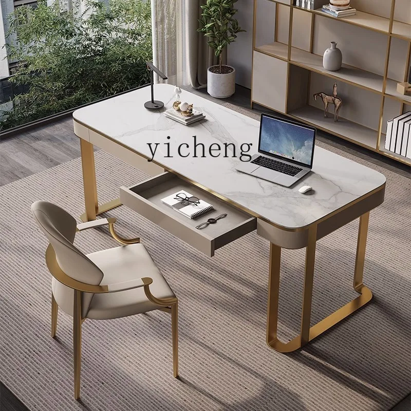 

LX study desk rock slab computer desk home modern simple desk