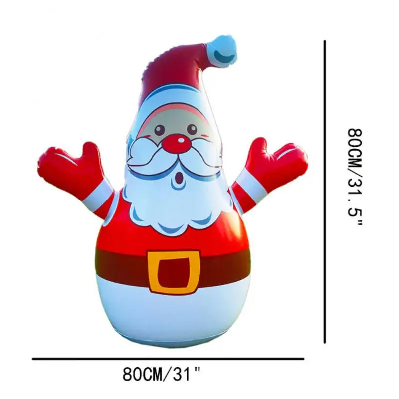 New Christmas Decora Party Garden Decoration 80CM LED Remote Control Light Emitting Inflatable Tumbler Santa Claus Snowman