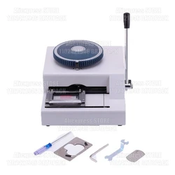 Dog Tag Machine Embosser Engraver Manual Stainless Steel Embossing Machine Printing Metal Number 52 letters Characters Custom