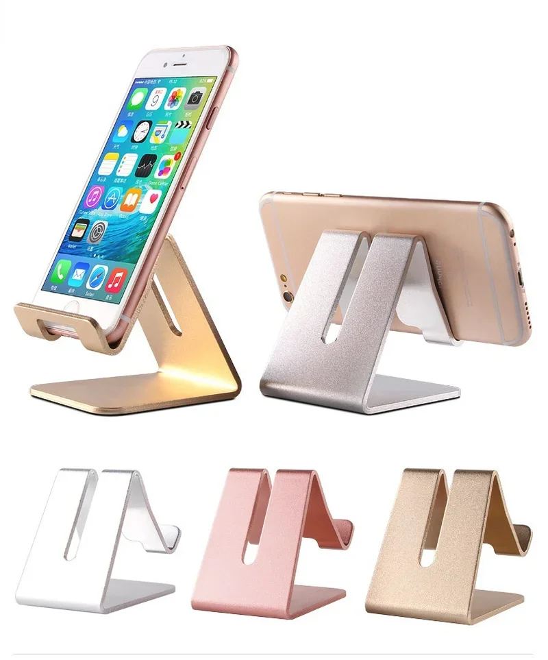 1pc Universal Metal Phone Holder Moblie Phone Support For IPhone Tablet Holder Desk Cell Phone Holder Stand