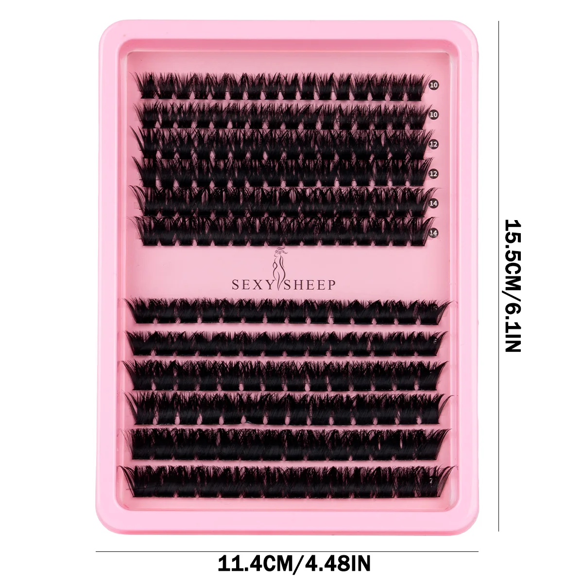Wimpern-Cluster, dicke Einzelwimpern, Wimpernverlängerungen, Volumen-Wimpern-Cluster, DIY-Wimpern, Make-up – Detail 2