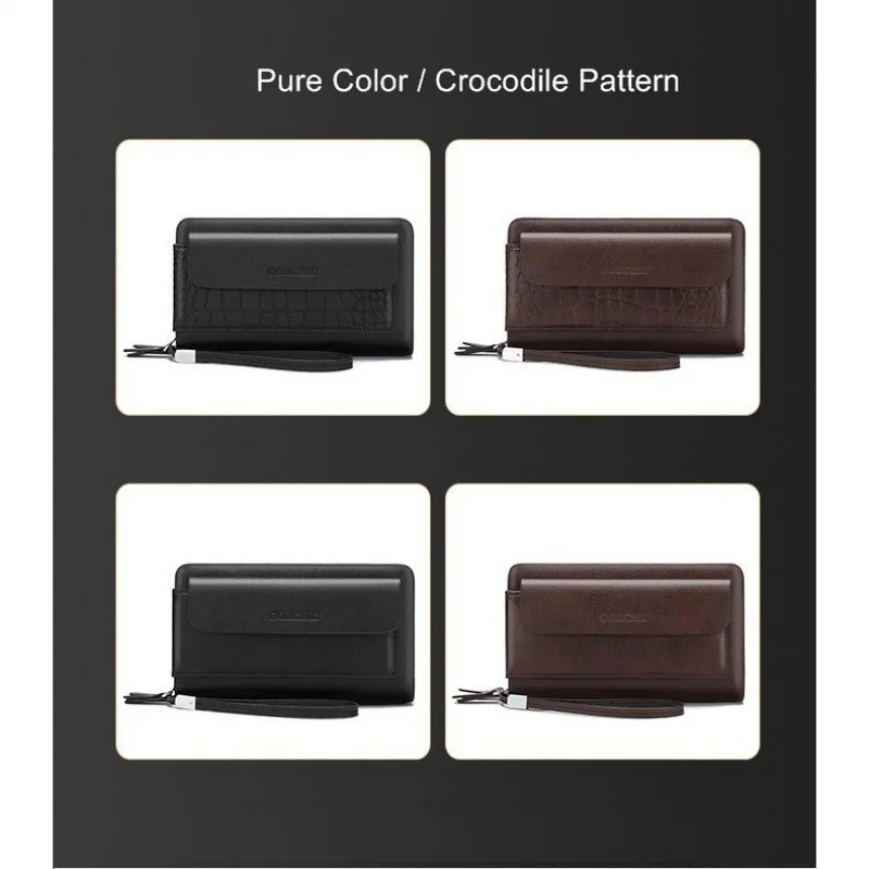 Men's Clutch Bag Handbag Long Wallet Moneybag Large Capacity Multi Card Holders Billfold Business