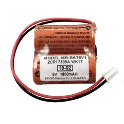 MR-BAT6V1SET 6V 2CR17335A WK17 PLC M80 Drive MR-J4 Server Non-rechargeable Lithium Battery Pack